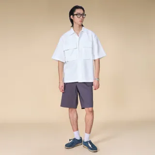 【ARVOpm】口袋外翻設計灰色短褲00162505102(新品上市)