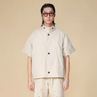 【ARVOpm】短版淺卡其短袖風衣造型外套00122505103(新品上市)