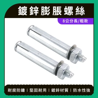 【OKAY!】膨脹螺絲 10入 8公分 螺絲塞 凸牙壁虎 水泥螺絲 麻根塞 851-SUSS8T(擴張螺絲 楔型錨栓)