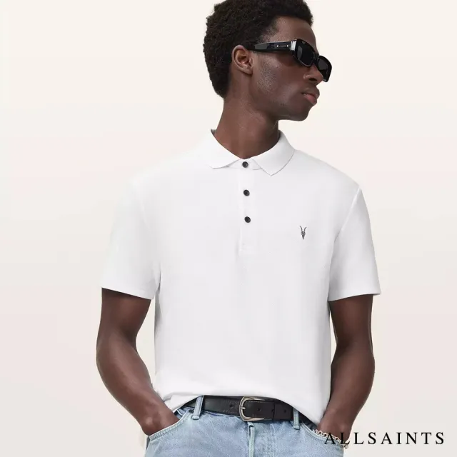 【ALLSAINTS】REFORM公羊頭骨純棉短袖POLO衫 -多色任選(修身版型)
