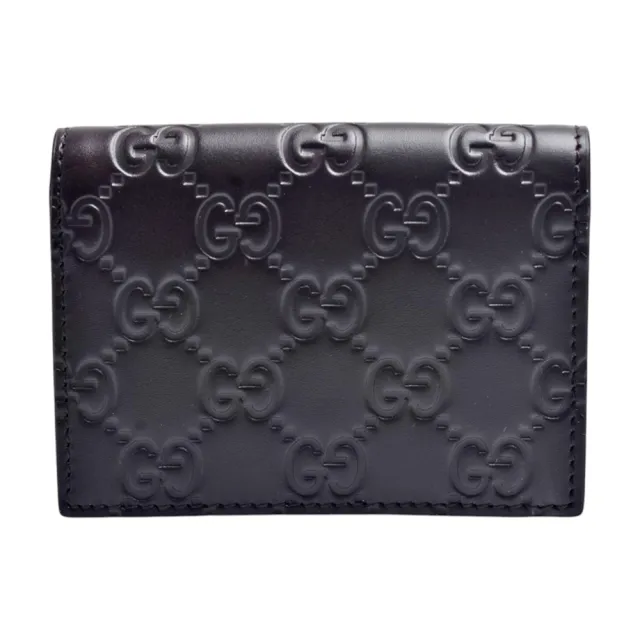 【GUCCI 古馳】經典GG LOGO壓印牛皮對折暗釦卡夾(深咖啡色779844-96IWT-2527)