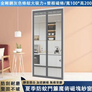 磁吸門簾 防蚊防蟲門簾 魔術免打孔門紗 金剛磁塊紗窗 金剛網門簾(磁性自吸窗簾子 靜音開合 加密網眼)