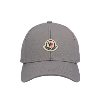 【MONCLER】秋冬新款 正面品牌LOGO & 背面刺繡英文名 棒球帽-灰色(ONE SIZE)