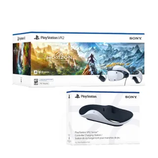 【SONY 索尼】PlayStation VR2 (PS VR2)《地平線 山之呼喚》組合包+《PS VR2 Sense 控制器充電座》