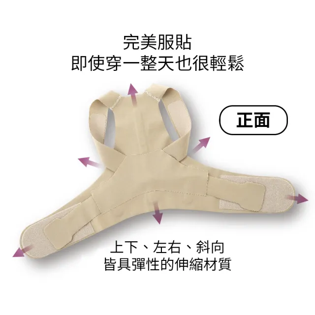 【ALPHAX】日本製原裝 矯姿肩背支撐護腰帶(防駝背 護腰帶 收腹帶 駝背矯正帶 無痕矯姿帶)