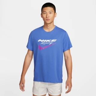 【NIKE 耐吉】短袖上衣 男 快乾 AS M NK DF UV RN ENRGY MILER S 藍 HV2136-411