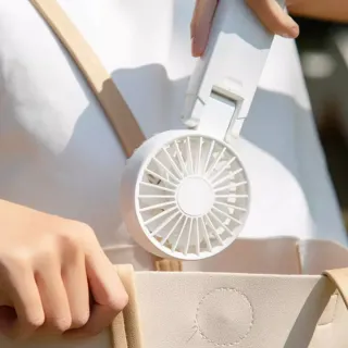 【Warm House Decor 暖和家居】隨身雙葉片可折疊小風扇(手持風扇 USB風扇 折疊風扇 攜帶小風扇)