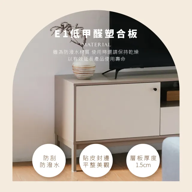 【RICHOME】CORIA電視櫃(6尺電視櫃 收納櫃 抽屜櫃 鐵腳櫃 TV180)