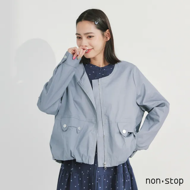 【non-stop】微甜貓耳造型口袋外套-2色
