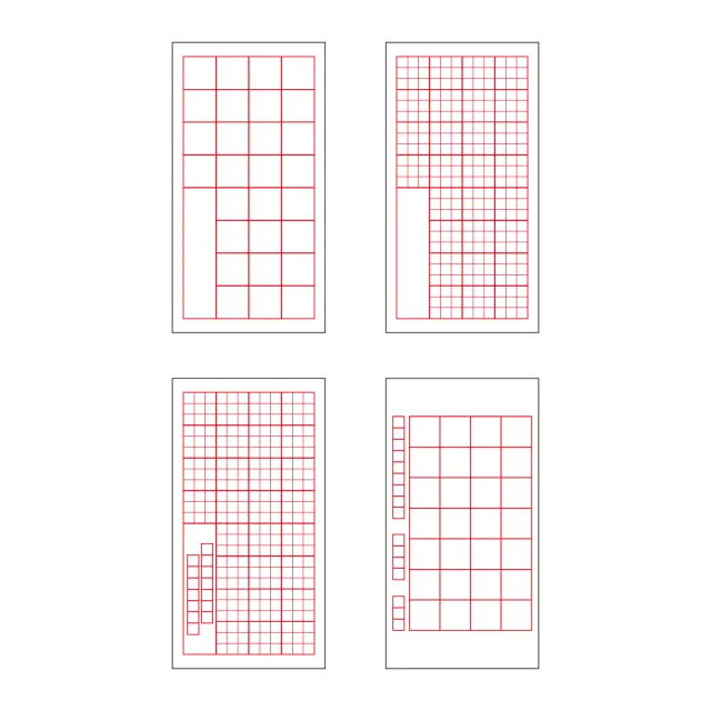 【中華筆莊】28格比賽用紙-100張入(書法 宣紙)