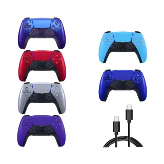 【SONY 索尼】PS5 DualSense 原廠無線控制器+副廠type c線(國際版)