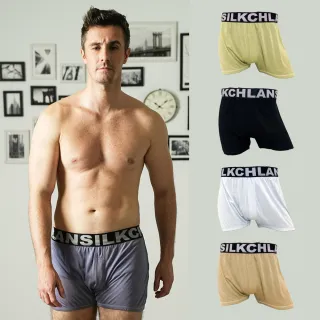 【御絹坊】親膚天絲蠶絲男性寬鬆平口內褲