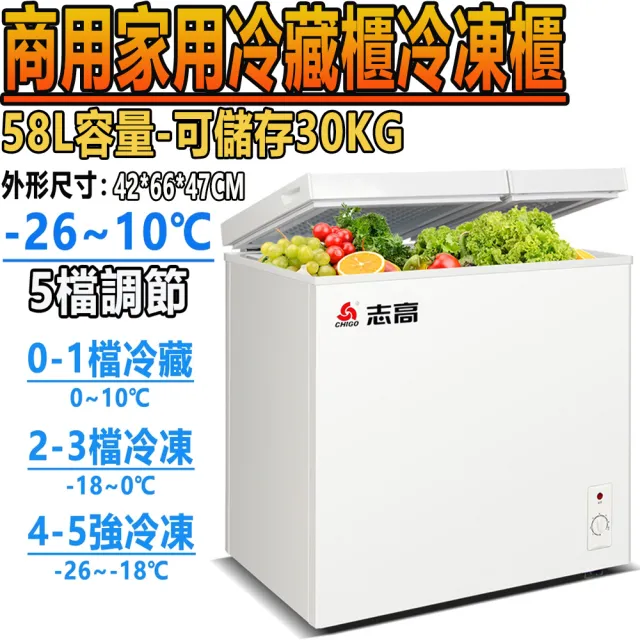【SongSH】商用冷藏櫃58L冷凍櫃家用110V保鮮冰箱雪糕櫃速凍(冷藏櫃/冷凍櫃/冰箱)