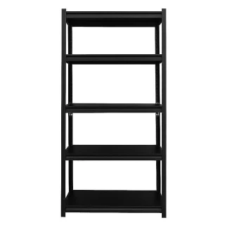 【dayneeds 日需百備】90x45x180cm 五層消光黑角鋼架(倉儲架/收納層架/展示架/層架/鐵架)