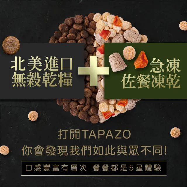 【TAPAZO 特百滋】凍乾三重奏-成幼犬低敏海魚配方 2磅(狗飼料 狗乾糧 低敏 無穀)