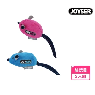 【JOYSER】貓用 發聲系列（小桃鼠｜小藍鼠）*2入組(寵物玩具、貓玩具)