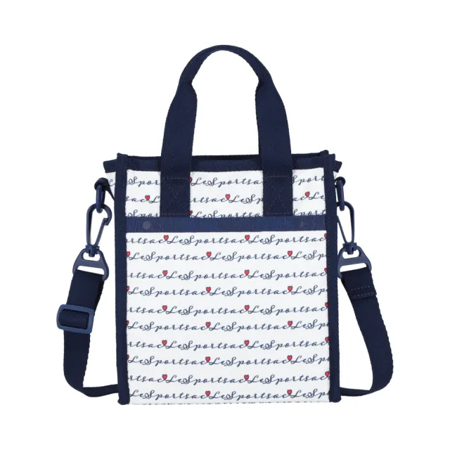 【Lesportsac】MINI N/S TOTE 迷你方型托特包 通勤隨身包 肩背手提袋 送禮 禮物 推薦 女包(藍調手札)