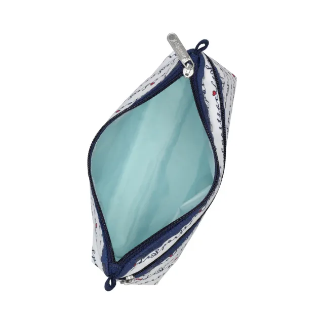 【Lesportsac】Cosmetic Clutch 雙層拉鍊收納化妝包 收納袋 盥洗包 送禮 禮物 推薦 女包(藍調手札)