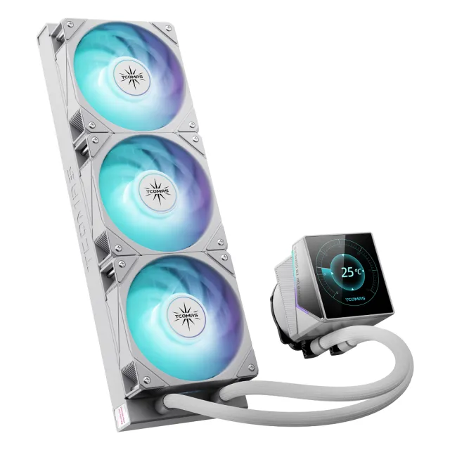 【TCOMAS】TCOMAS 鈦鉭 WG600 360 IPS螢幕水冷 白色(WG600)