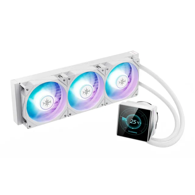 【TCOMAS】TCOMAS 鈦鉭 WG600 360 IPS螢幕水冷 白色(WG600)