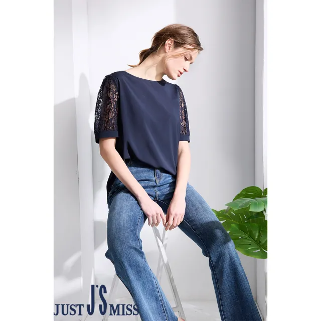 【Just J’S Miss】蕾絲袖拼接上衣