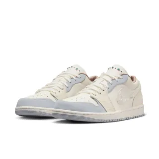 【NIKE 耐吉】運動鞋 籃球鞋 女鞋 WMNS AIR JORDAN 1 LOW 喬丹 緩震 氣墊 抓地力 經典 AJ1 米白(IH7323100)