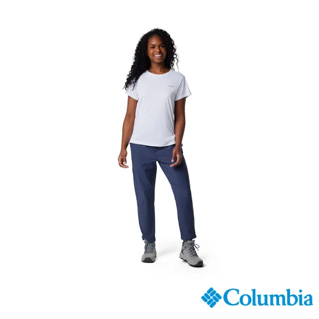 【Columbia 哥倫比亞】女款- 快排短袖上衣-白色(UAR33490WT/JS)