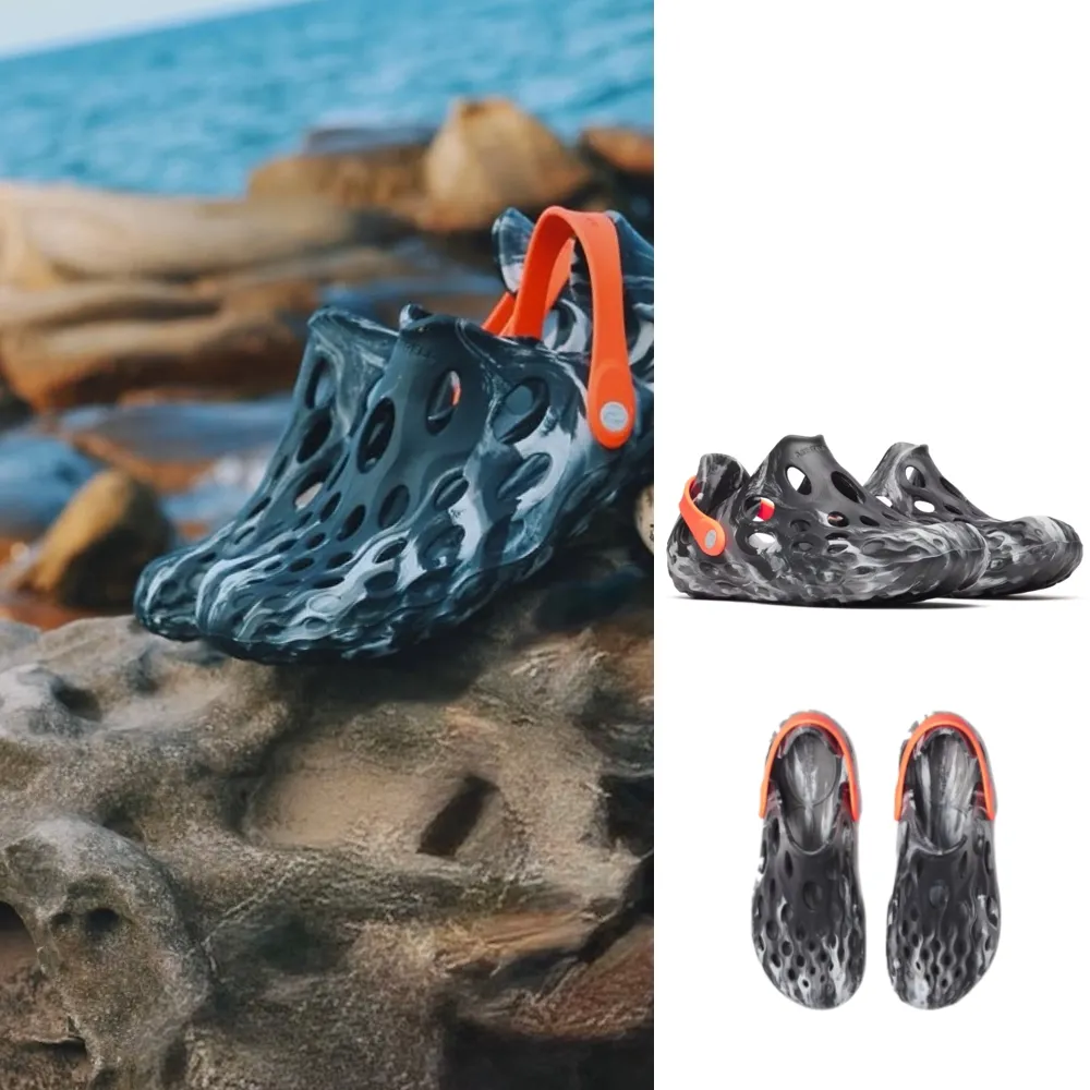 【MERRELL】HYDRO MOC 男款 水陸 兩棲 洞洞鞋(休閒鞋 洞洞鞋 溯溪鞋 渲染黑 ML007367)