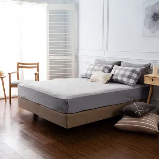 【hoi! 好好生活】台灣製水洗棉床包-加大(多色可選)