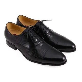 【A.S.O 阿瘦集團】A.S.O 職人通勤系列-沖孔牛津紳士鞋(男鞋_黑色)