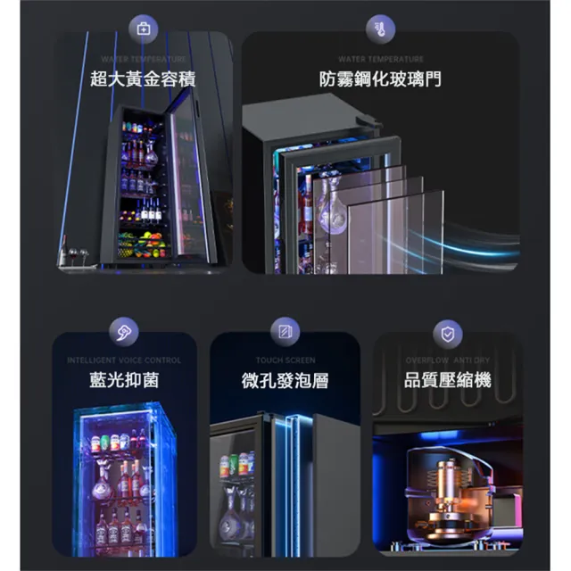 92L冷藏櫃 110v-透明冰箱 酒水冰吧 飲料茶業冷藏保鮮 酒店賓館辦公室飲料小冰櫃(冷藏櫃/冰箱)