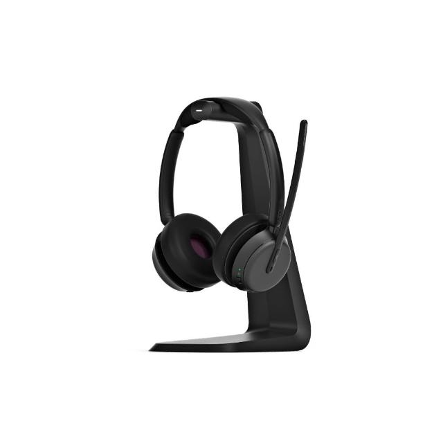 EPOS IMPACT 1061 雙耳藍芽耳機採用先進的BrainAdapt技術，具備語音拾取功能，專為開放式辦公環境設計，提供清晰通話與舒適佩戴體驗。