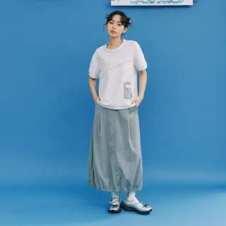 【Dailo】直條打褶修身八分裙(卡 灰)