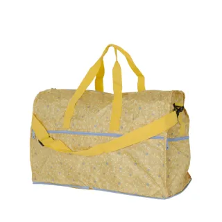 【HAPI+TAS】日本原廠授權 大摺疊旅行袋 深藍花朵華爾滋(H0004/旅行袋/ 摺疊收納袋/購物袋)