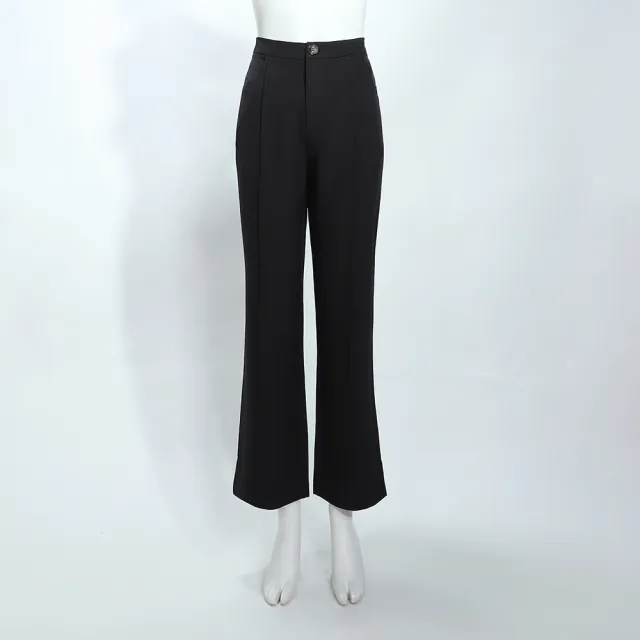 【OUWEY 歐薇】都會高級黑小直筒西裝褲(黑；M-XL；3252326424)