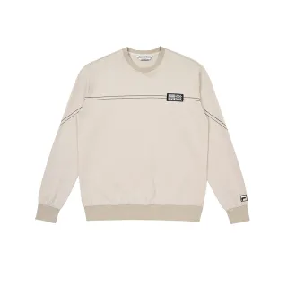 【FILA官方直營】#復古飛馳 中性長袖圓領T恤-石灰(1TEZ-5403-LG_253)