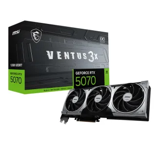 【MSI 微星】顯卡+電源組合★GeForce RTX 5070 12G VENTUS 3X OC 顯示卡+MAG A850GL PCIE5 80PLUS 850W金牌