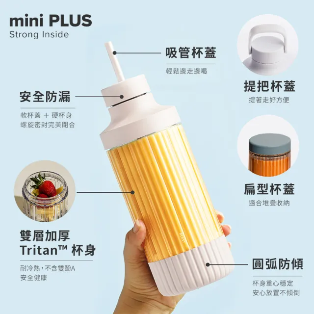 美國熱銷NO.1【BEAST】《mini PLUS｜小野獸》破壁x 調理x戶外 三機一體｜全營養萃取戶動能量調理機(B65M-H)