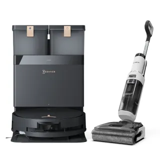 【ECOVACS 科沃斯】DEEBOT X8 PRO OMNI滾筒活洗旗艦掃拖機器人+Tineco添可STRETCH S6平躺全機速乾洗地機