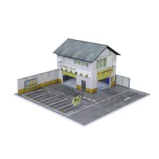 1:64 森本自動車整備工廠展示盒(模型車擺設裝飾場景)