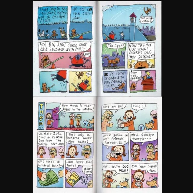 【麥克兒童外文書店】小學生英文童書Dog Man1-10集超狗神探爆笑漫畫(紐約時報暢銷書排行榜)