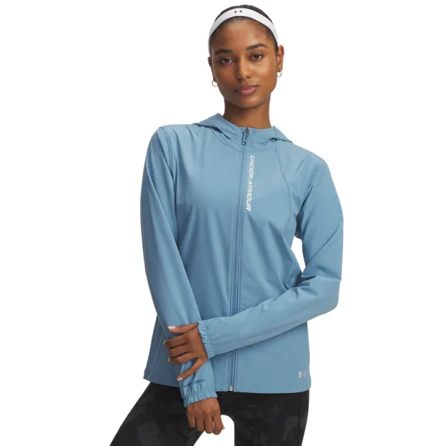 【UNDER ARMOUR】UA 女 OutRun the STORM 防風外套_1377043-418(藍色)
