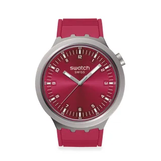 【SWATCH】SCARLETT SHIMMER 大錶面金屬手錶/男錶/女錶/瑞士製造 SB07S104(47mm)
