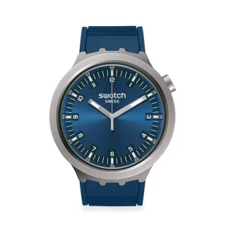 【SWATCH】INDIGO HOUR 大錶面金屬手錶/男錶/女錶/瑞士製造 SB07S102(47mm)