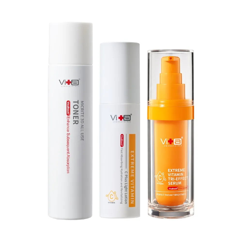 【Swissvita 薇佳】美白透亮三步驟(化妝水+三抗精華+超C瓶)