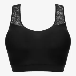 【Chantelle 仙黛爾】Soft Stretch.涼感無痕透氣蕾絲無鋼圈輕運動女內衣 黑色.11G10_011(超強彈力)