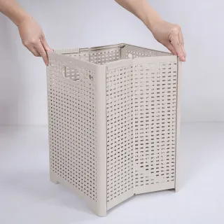 【NITORI 宜得利家居】可折疊收納洗衣籃 43L LMO SR2 DH(DECO HOME 折疊收納 收納洗衣籃 洗衣籃)