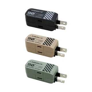 【樂活不露】2口2PIN 90度旋轉壁插擴充壁插(延長線 露營用品 動力線 動力延長線 露營 逐露天下)