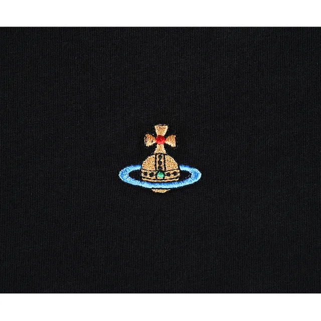 【Vivienne Westwood】Vivienne Westwood 星球LOGO純棉短袖T恤(男女款/黑)