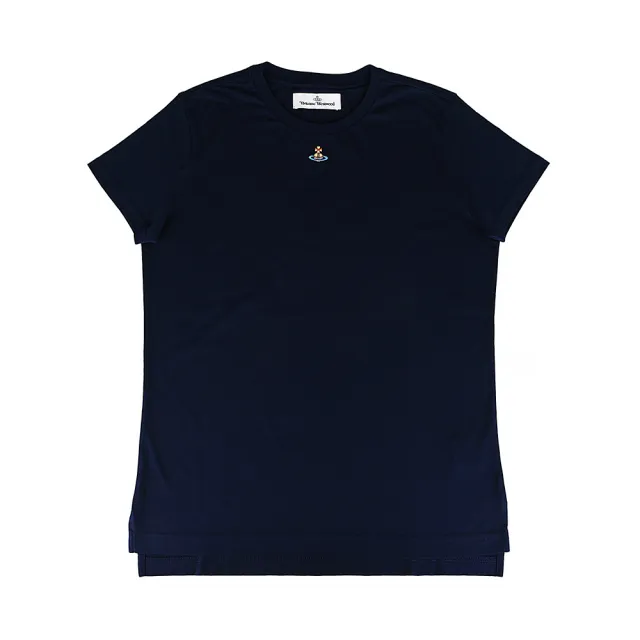 【Vivienne Westwood】Vivienne Westwood Orb Peru 土星LOGO純棉短袖T恤(女款/深藍)